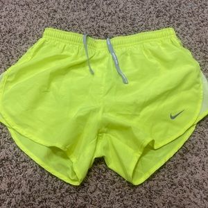 Neon yellow Nike running shorts size extra small xs